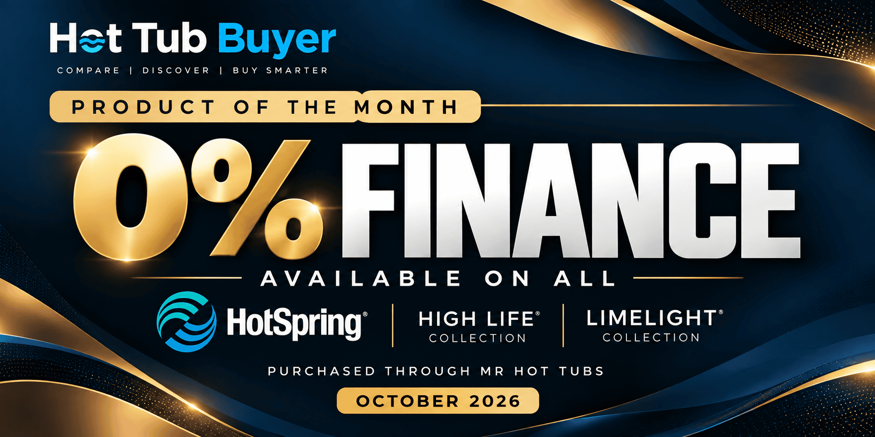 Luxury 0% Finance Promotional Banner Landing Page – Mr Hot Tubs